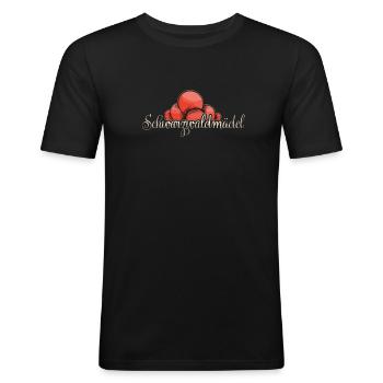 Schwarzwald Bollenhut für Schwarzwaldmädel - Männer Slim Fit T-Shirt - Schwarz - Vorne - Nik (191cm)