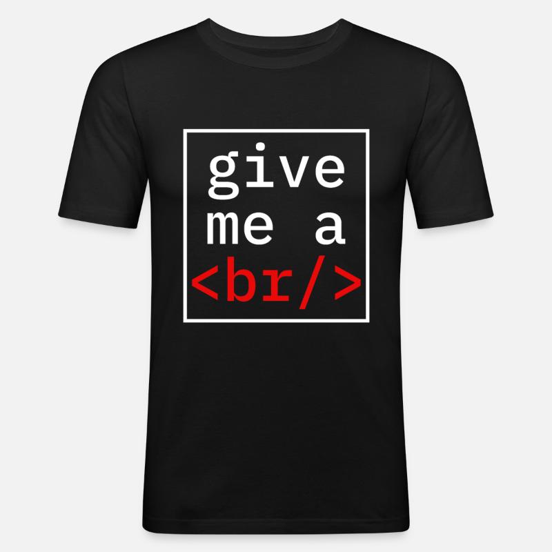 Coder Coding Pause Programmierer - Männer Slim Fit T-Shirt - Schwarz