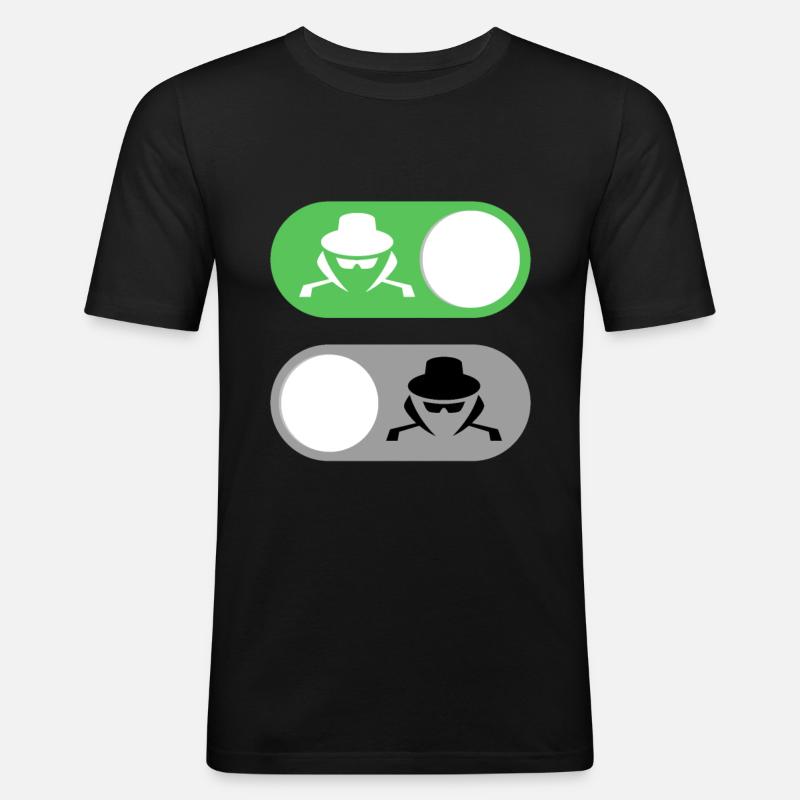 Cybersecurity Motiv White Hat Hacker - Männer Slim Fit T-Shirt - Schwarz