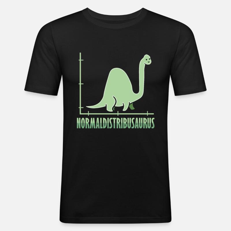 Dinosaure Math Pythagore Mathématicien - T-shirt près du corps Homme - noir