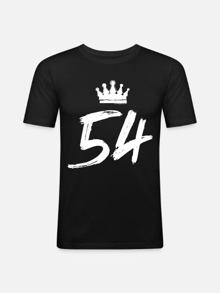 54 Number crown - Men's Slim Fit T-Shirt - black