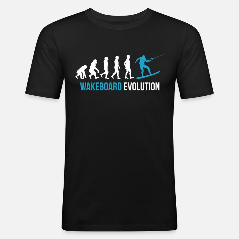 Evolution du wakeboard - T-shirt près du corps Homme - noir