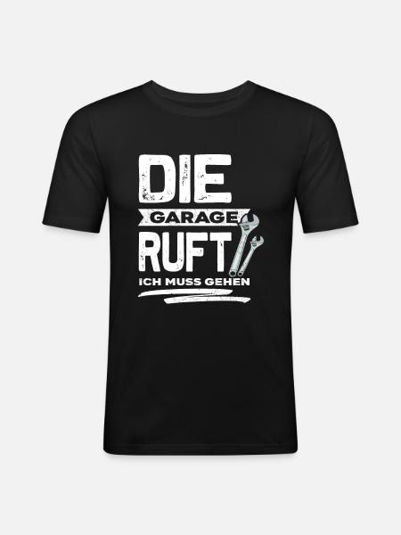 Mechaniker - Männer Slim Fit T-Shirt - Schwarz