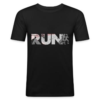 fitness - Men's Slim Fit T-Shirt - black - Front - Nik (191cm)