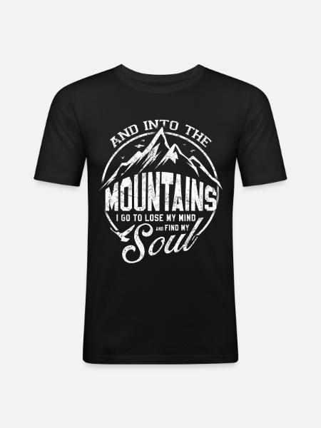 Bergsteigen Klettern Geschenkidee - Männer Slim Fit T-Shirt - Schwarz