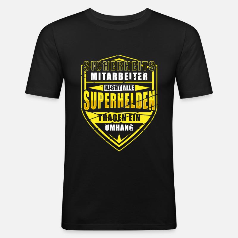 Security Sicherheitsmitarbeiter Arbeit Geschenk - Männer Slim Fit T-Shirt - Schwarz