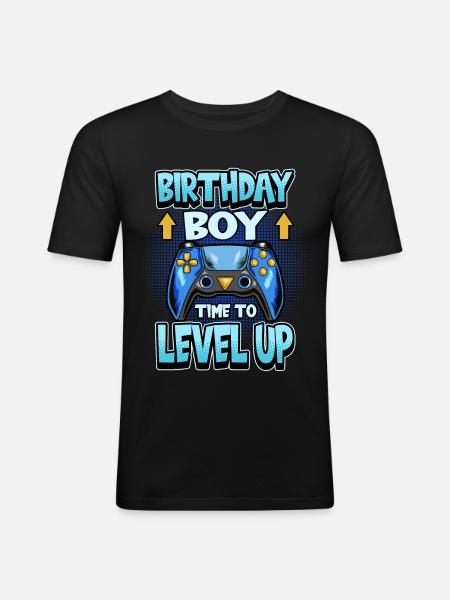 Gamer fødselsdag fødselsdag siger gaming gave - Herre Slim Fit T-Shirt - sort