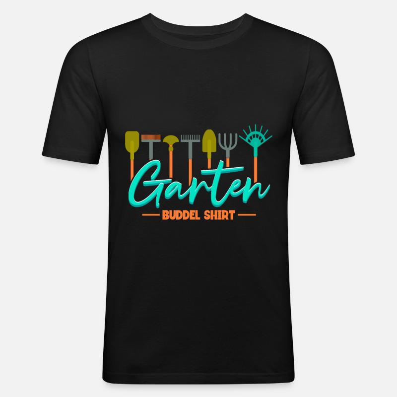 Gärtner Garten Buddel - Männer Slim Fit T-Shirt - Schwarz