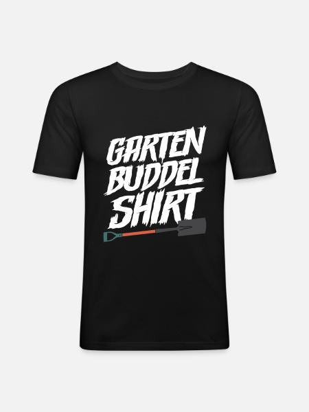 Gärtner Garten Buddel - Männer Slim Fit T-Shirt - Schwarz