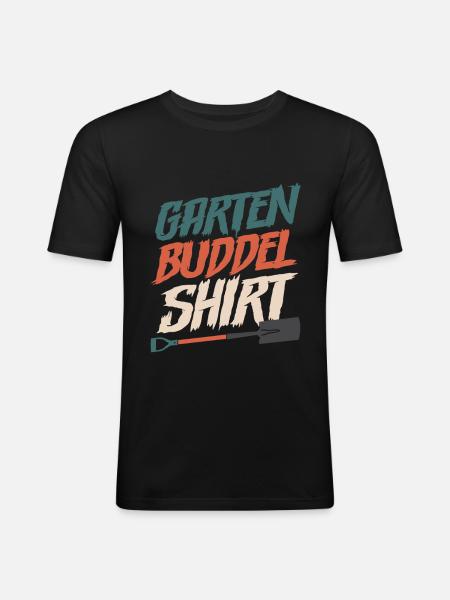 Gärtner Garten Buddel - Männer Slim Fit T-Shirt - Schwarz