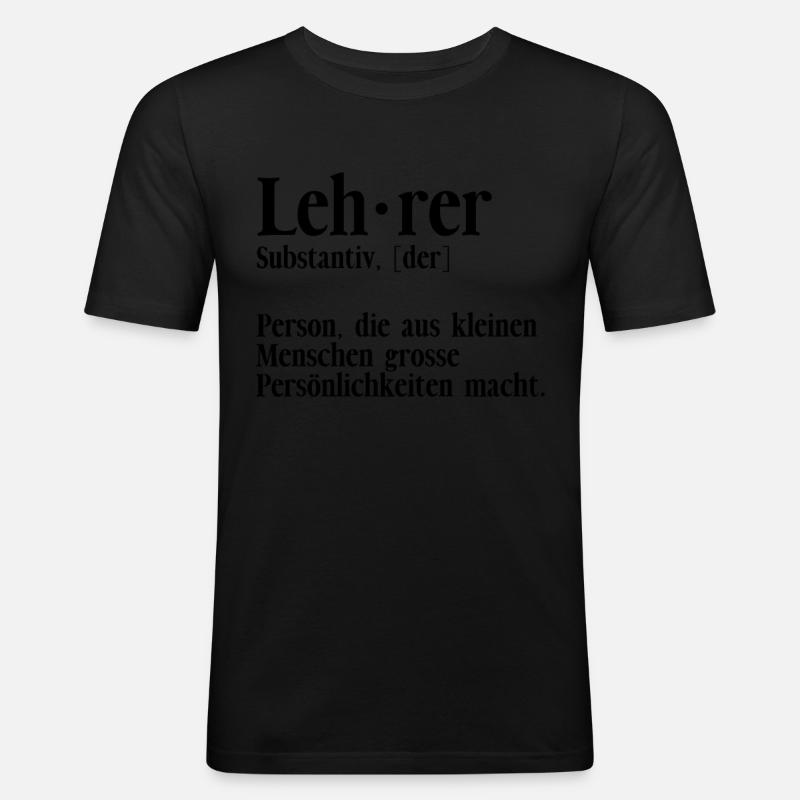 Klassenlehrer Lehrer Substantiv - Männer Slim Fit T-Shirt - Schwarz