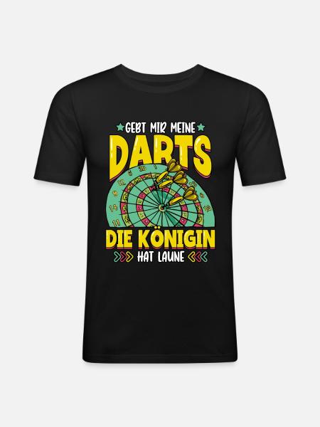Darts Dartspieler - Männer Slim Fit T-Shirt - Schwarz