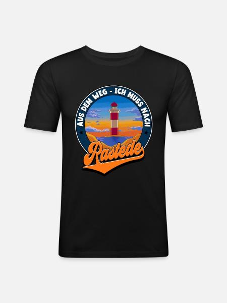 Rastede - Männer Slim Fit T-Shirt - Schwarz