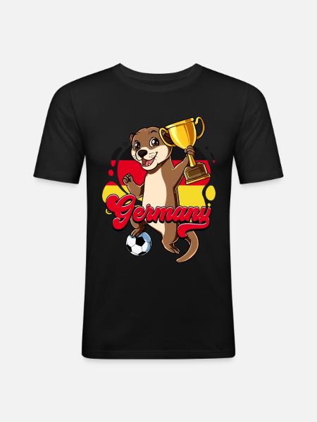 Germany Football - Men's Slim Fit T-Shirt - black