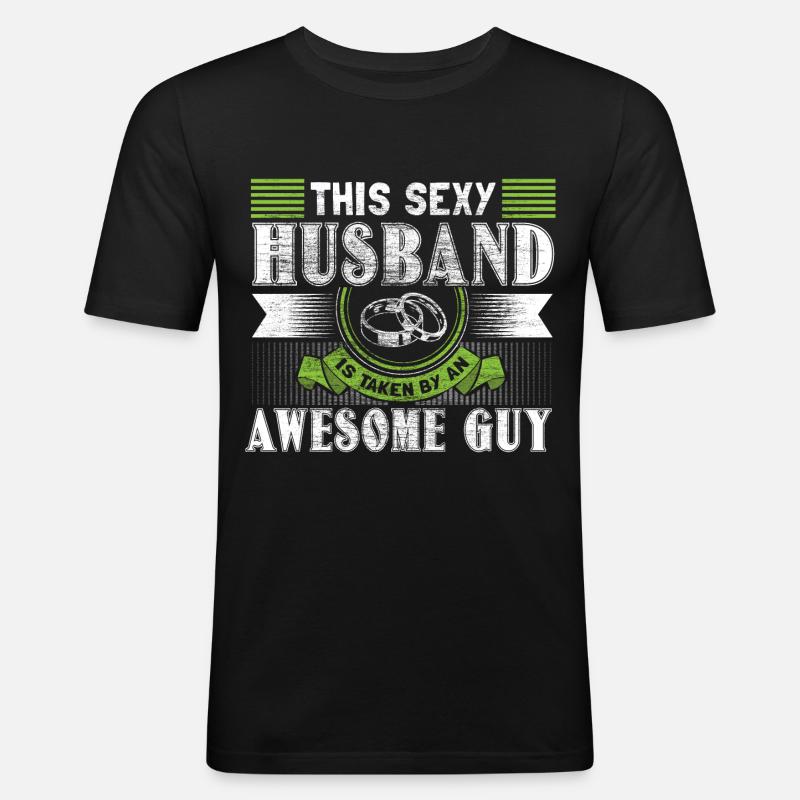 Homo Ehe Partnerschaft - Männer Slim Fit T-Shirt - Schwarz