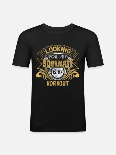 Single Stolz Party Geschenkidee - Männer Slim Fit T-Shirt - Schwarz
