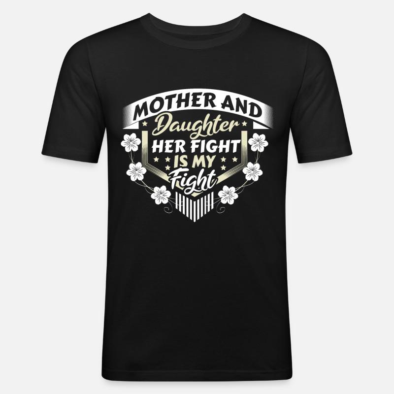 Mutter Tochter Familie Kind - Männer Slim Fit T-Shirt - Schwarz