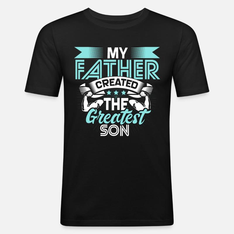 Bester Sohn Geschenk - Männer Slim Fit T-Shirt - Schwarz