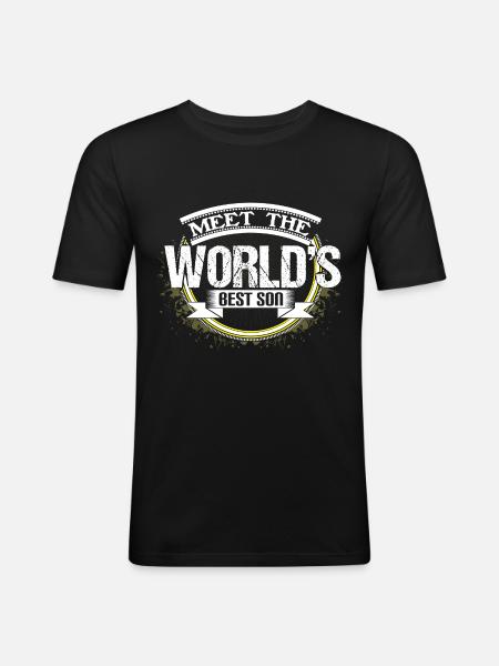 Son Birth Birthday Gift Idea - Men's Slim Fit T-Shirt - black