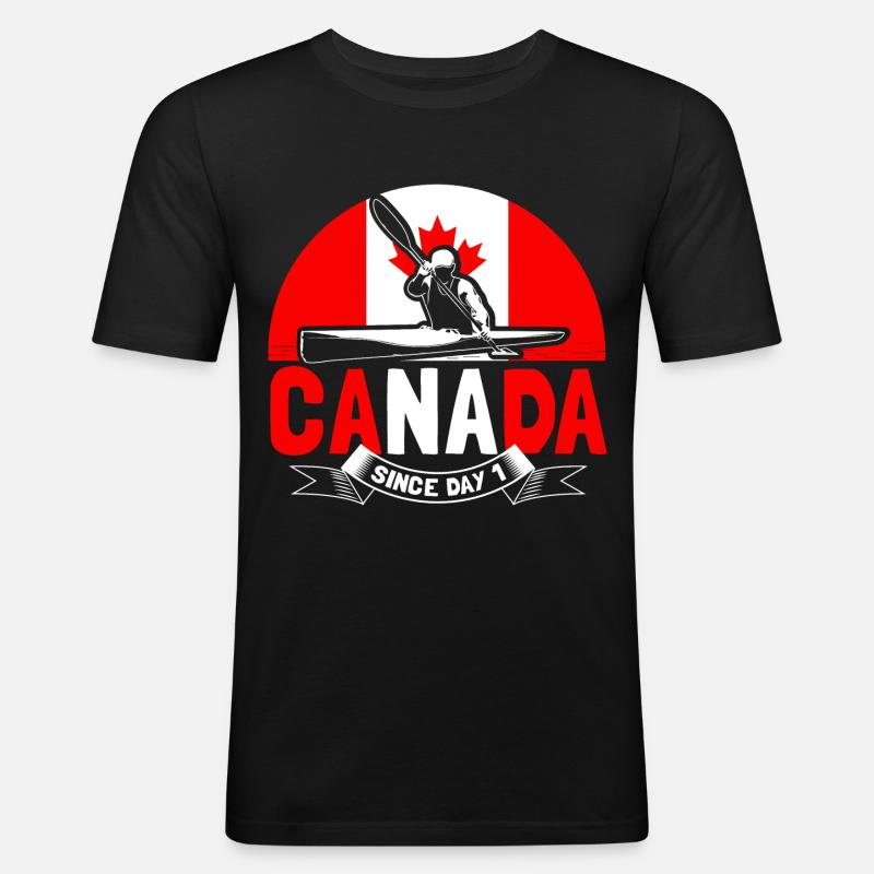 Canada Elk State Gift - Men's Slim Fit T-Shirt - black