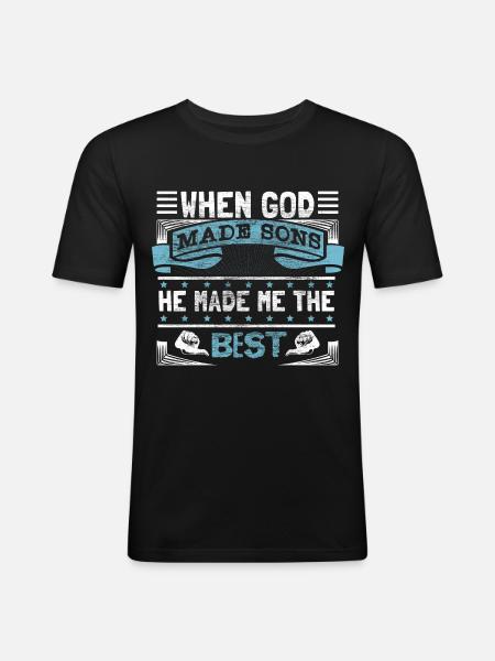 Best Son Father Gift - Men's Slim Fit T-Shirt - black