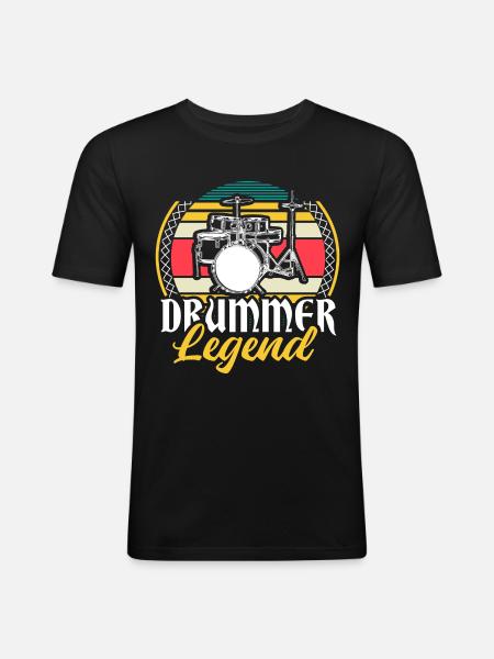 Drums Drumsticks Drumsticks Gift Idea - Men's Slim Fit T-Shirt - black