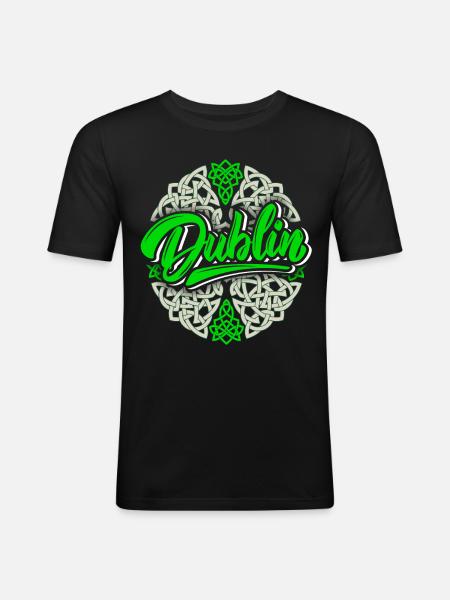 Dublin Dublin-Irland, Dublin logo, Celtic - Herre Slim Fit T-Shirt - sort