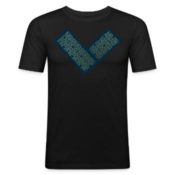 WAX MOTIF - T-shirt près du corps Homme - noir - Devant - Nik (191cm)