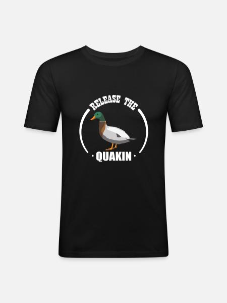 Canard drôle - T-shirt près du corps Homme - noir