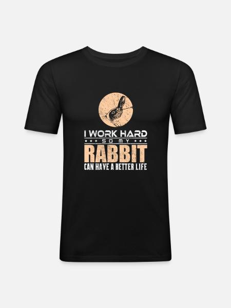 rabbit - Men's Slim Fit T-Shirt - black