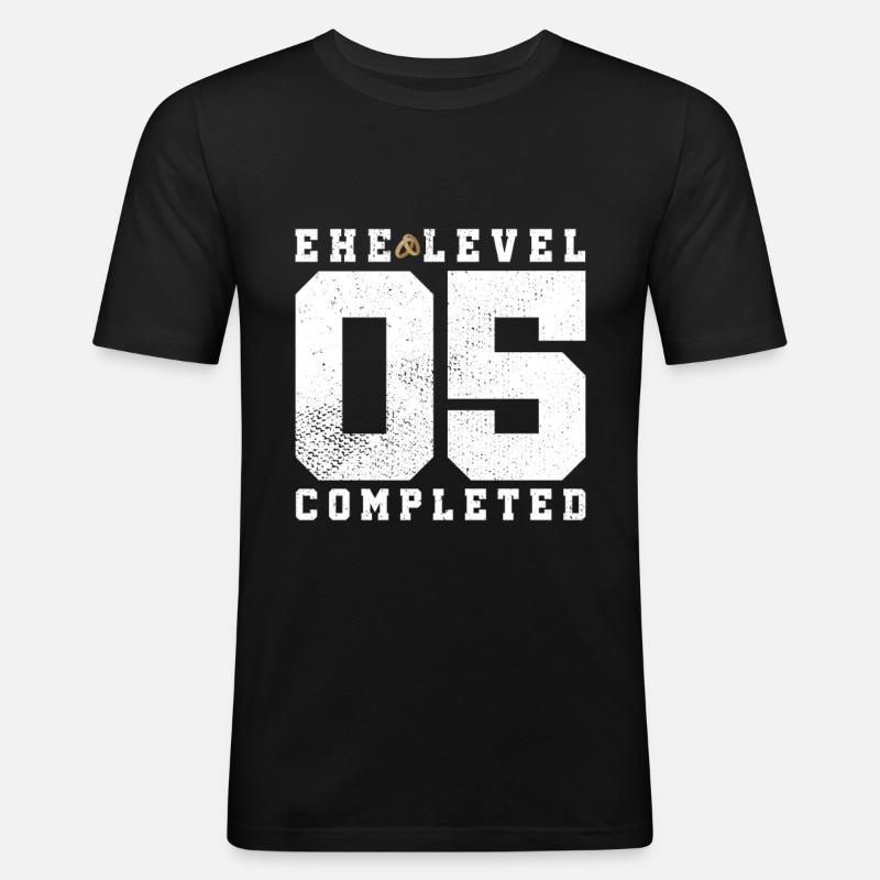 Ehe Level 5 Completed - Männer Slim Fit T-Shirt - Schwarz