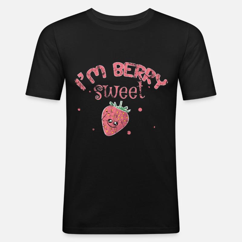 Spruch - Männer Slim Fit T-Shirt - Schwarz