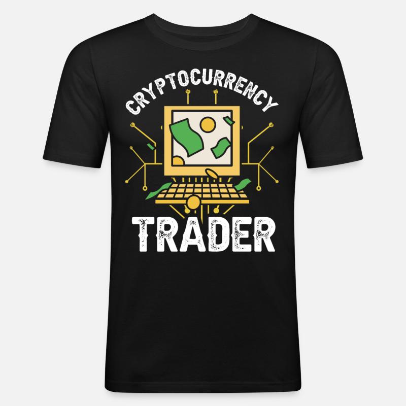 Cryptocurrency Trader Crypto Trader Crypto - Men's Slim Fit T-Shirt - black