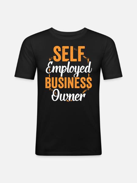 Self-employed business owner Self-employed - Men's Slim Fit T-Shirt - black