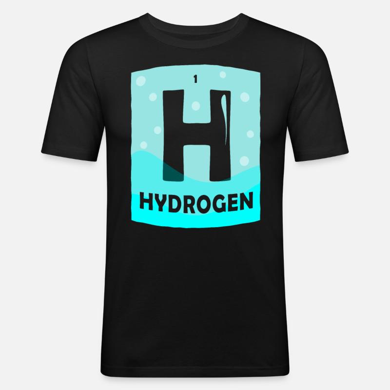 Hydrogène Énergie Hydrogène Élément - T-shirt près du corps Homme - noir