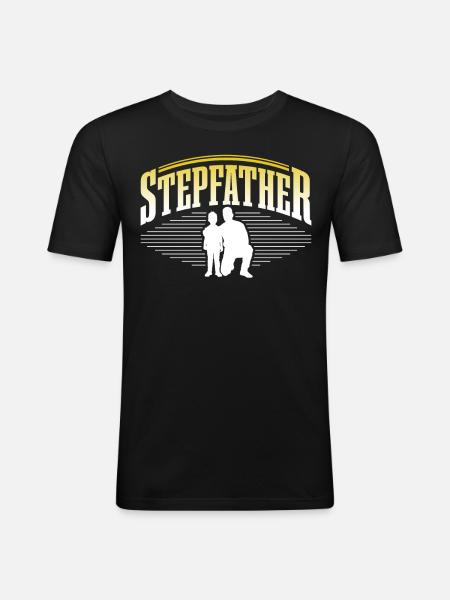 Stiefvader Vaderdag Stiefvader Stiefvader Stiefvader - Mannen slim fit T-shirt - zwart