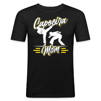 Capoeira Mom Brazilian Martial Arts Hobby - Men's Slim Fit T-Shirt - black - Front - Nik (191cm)