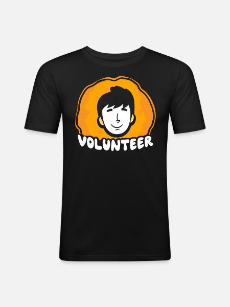 Bénévolat bénévole - T-shirt près du corps Homme - noir
