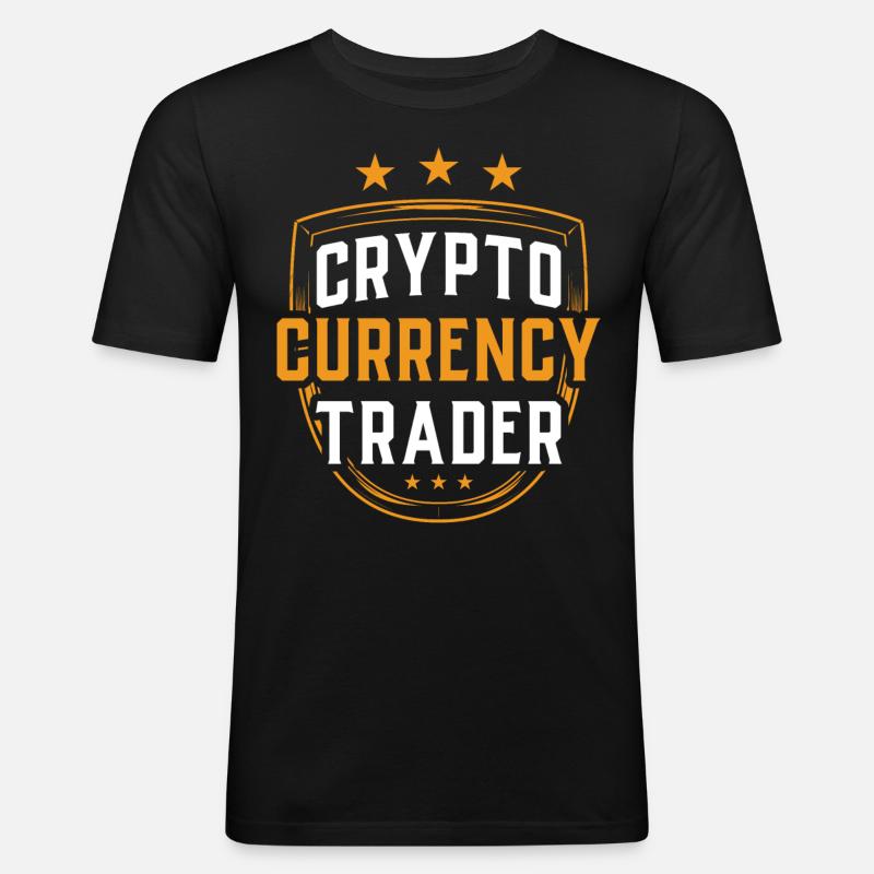 Kryptowährungs Händler Krypto Crypto Trader - Männer Slim Fit T-Shirt - Schwarz