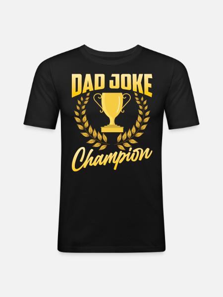 Papa Blague Papa Blagues Père - T-shirt près du corps Homme - noir