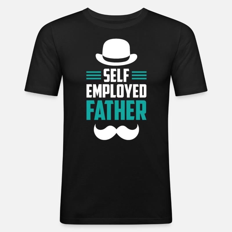 Self-employed father Freelancer Self-employed - Men's Slim Fit T-Shirt - black