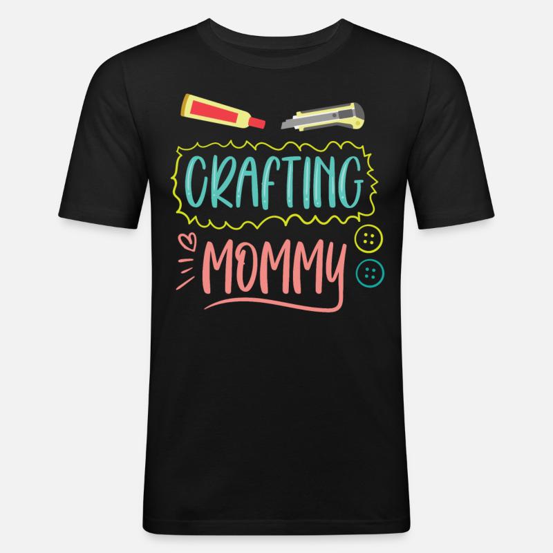 Bastel Mama Bastler Basteln Mutter - Männer Slim Fit T-Shirt - Schwarz