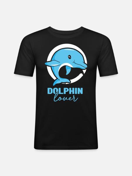 Dolphin Lover Dolphin Dolphins Dolphins - Men's Slim Fit T-Shirt - black
