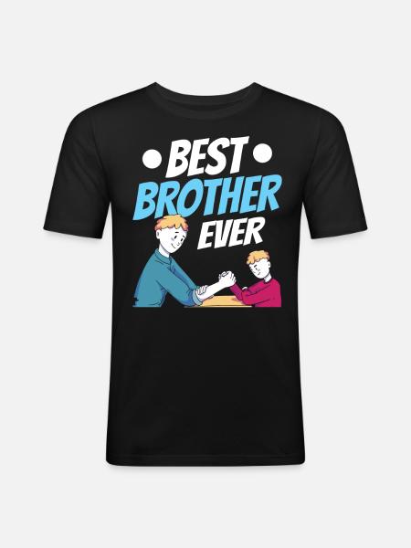 Bedste bror nogensinde ven brødre team - Herre Slim Fit T-Shirt - sort