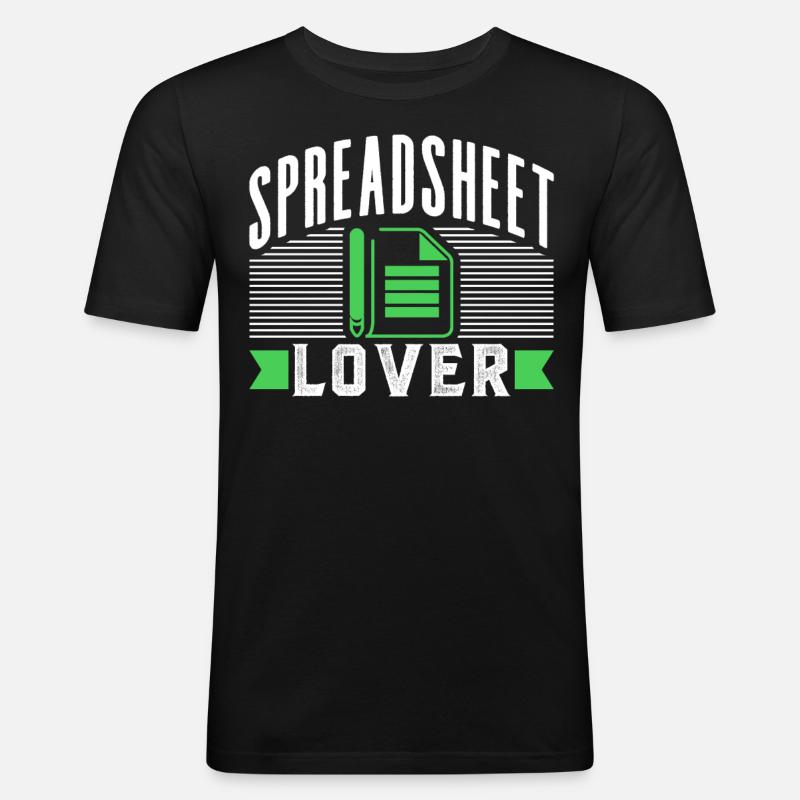 Tableur Lovers Table Tableur - T-shirt près du corps Homme - noir