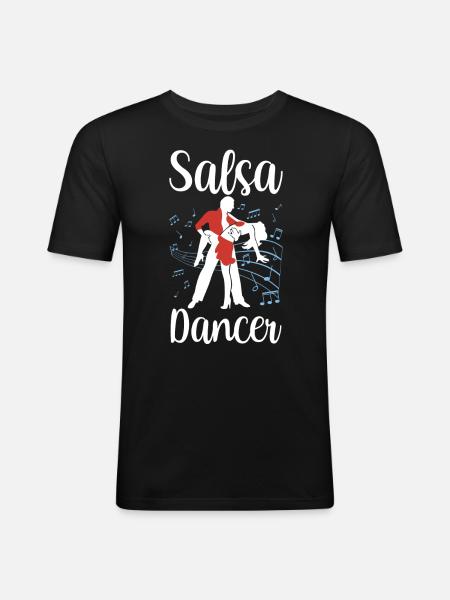 Salsa Dancer Dance Dancing Hobby - T-shirt près du corps Homme - noir