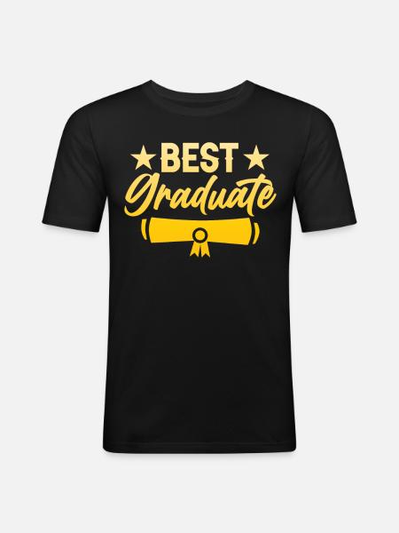Best Graduate Graduated Graduation Celebration - Men's Slim Fit T-Shirt - black