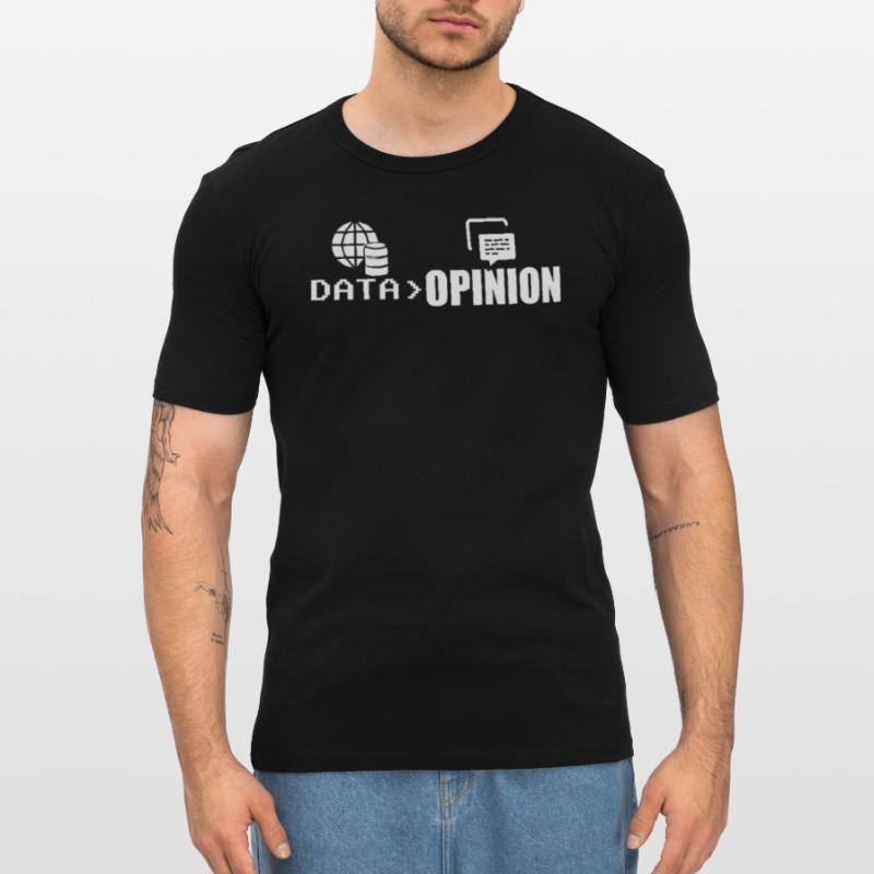 Data > Opinion Coder Programmierer Coding Code Männer Slim Fit T-Shirt