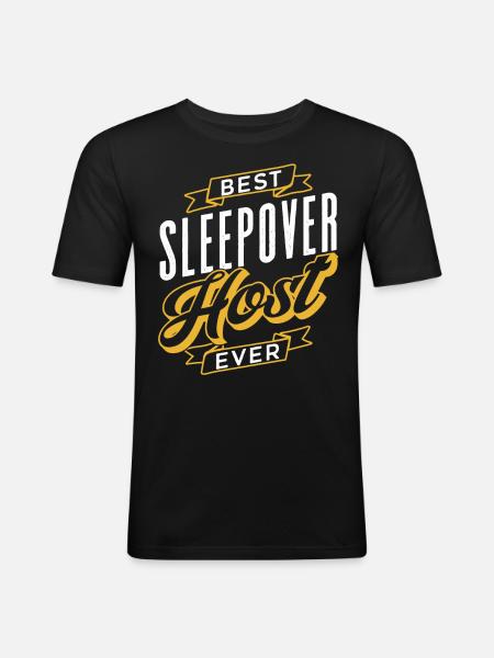 Best overnight host ever party - Men's Slim Fit T-Shirt - black