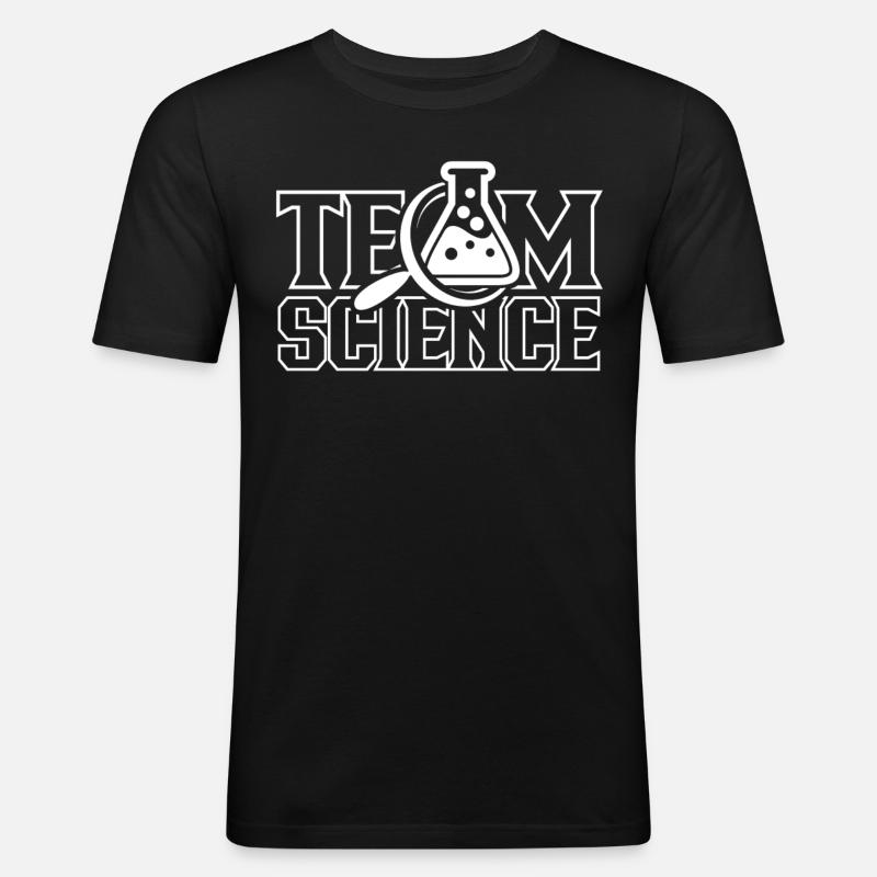 Team Science Proverbs Science Scientists - Men's Slim Fit T-Shirt - black